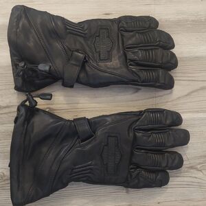 Harley-Davidson Black Leather Riding Gloves